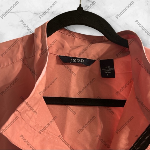 Izod Jacket Womens Large Pink Windbreak Coat Pullover 1/4 Zip Golf Ladies (428) - Picture 2 of 9